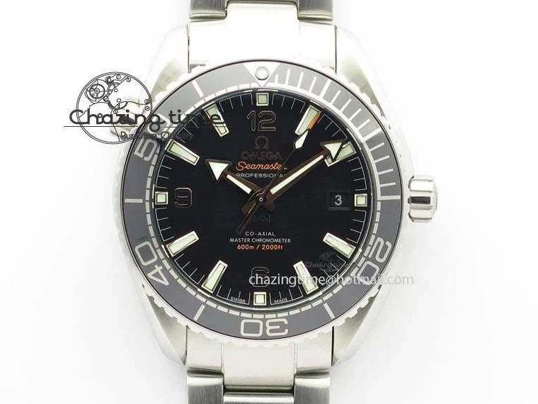 0710 Planet Ocean 2016 43.5mm SS Black Bezel BP 1:1 Best Edition Black Dial On SS Bracelet A GoodFit 8195
